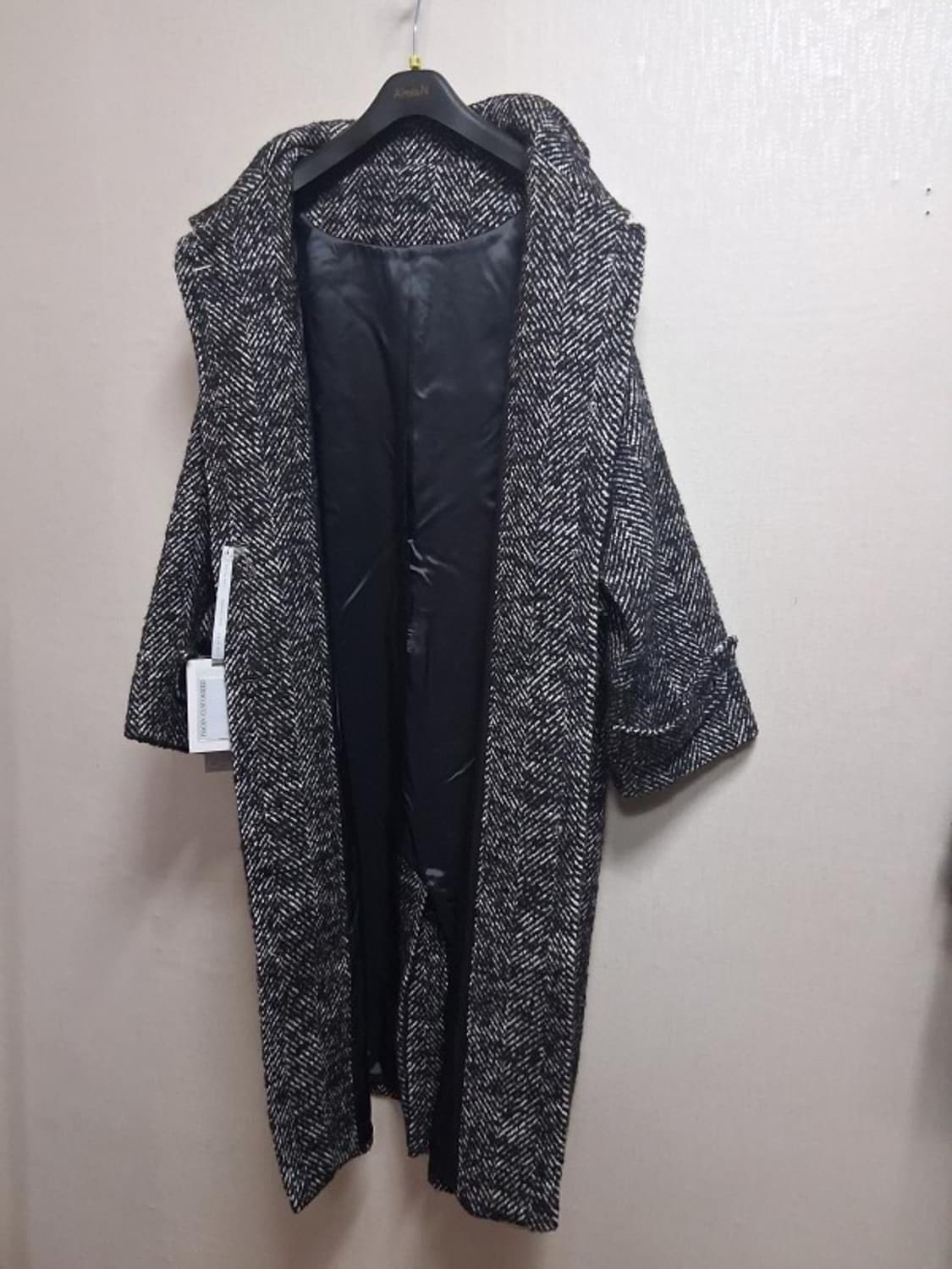 여성 두터운 양모 헤링본 롱코트 7788크기 새제품 상품이미지4