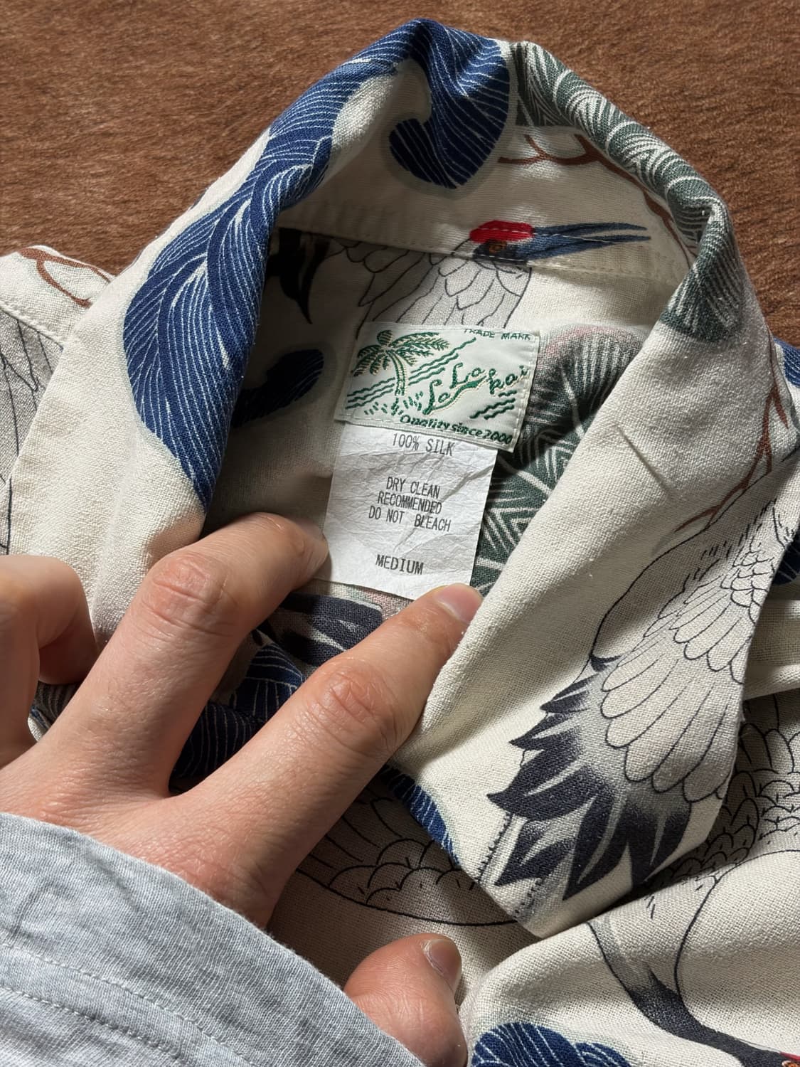 일본 민화 실크 셔츠 상품이미지4