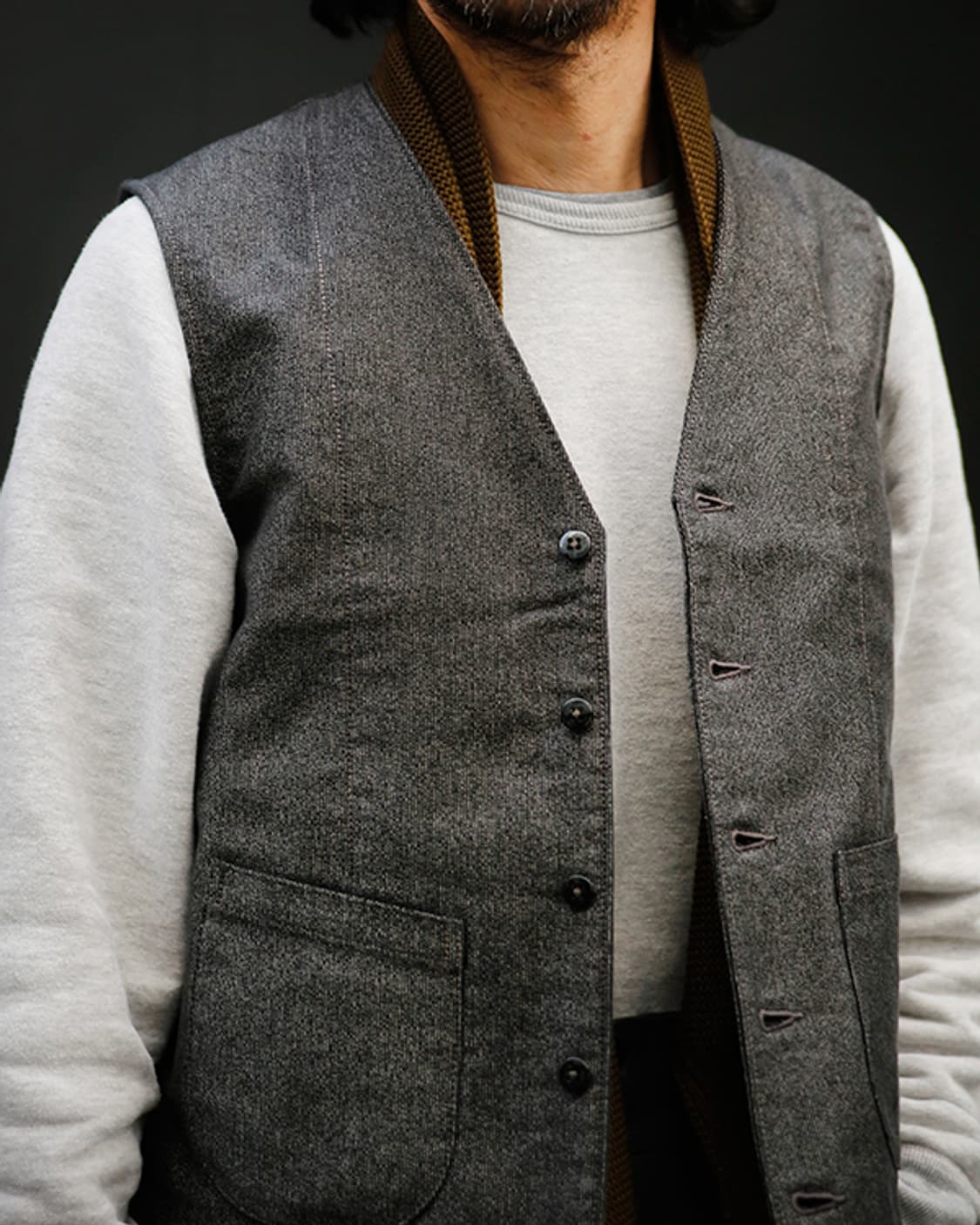 joemccoy DOUBLE DIAMOND VEST /  MOLESKIN 상품이미지5