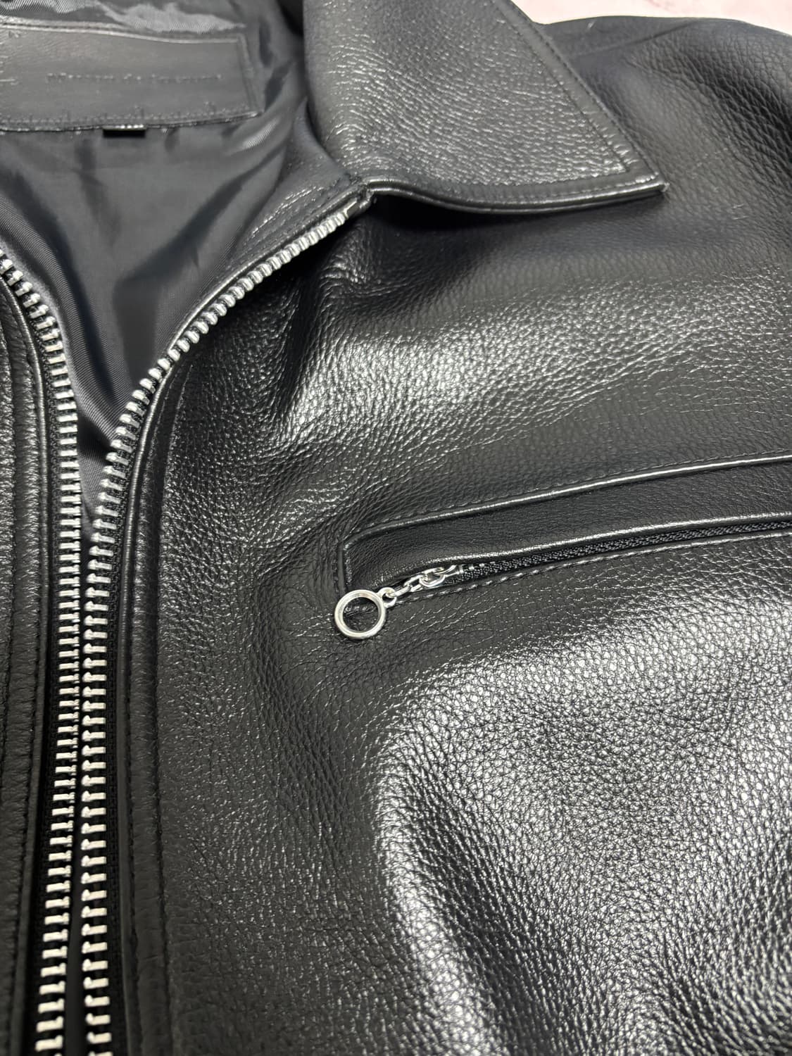 스페로네 카우하이드 싱글 레더 자켓 상품이미지3