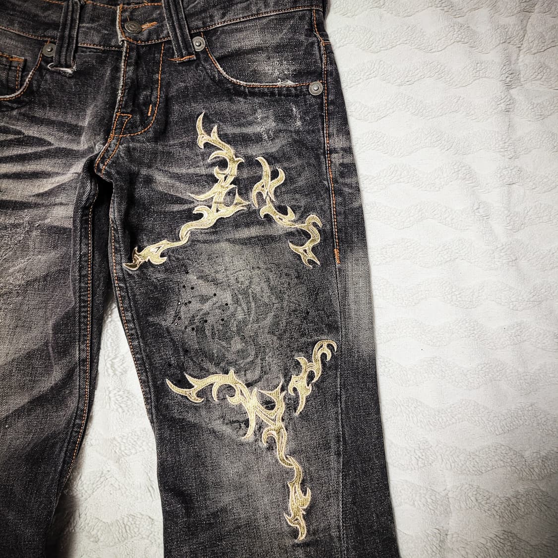 TORNADO MART Embroidery Flare Pants 상품이미지2