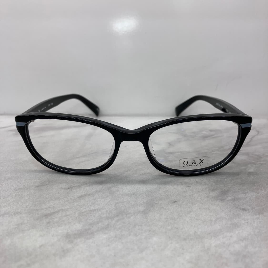 C95 O&X NEW YORK 블랙 오벌 뿔테 안경 상품이미지6