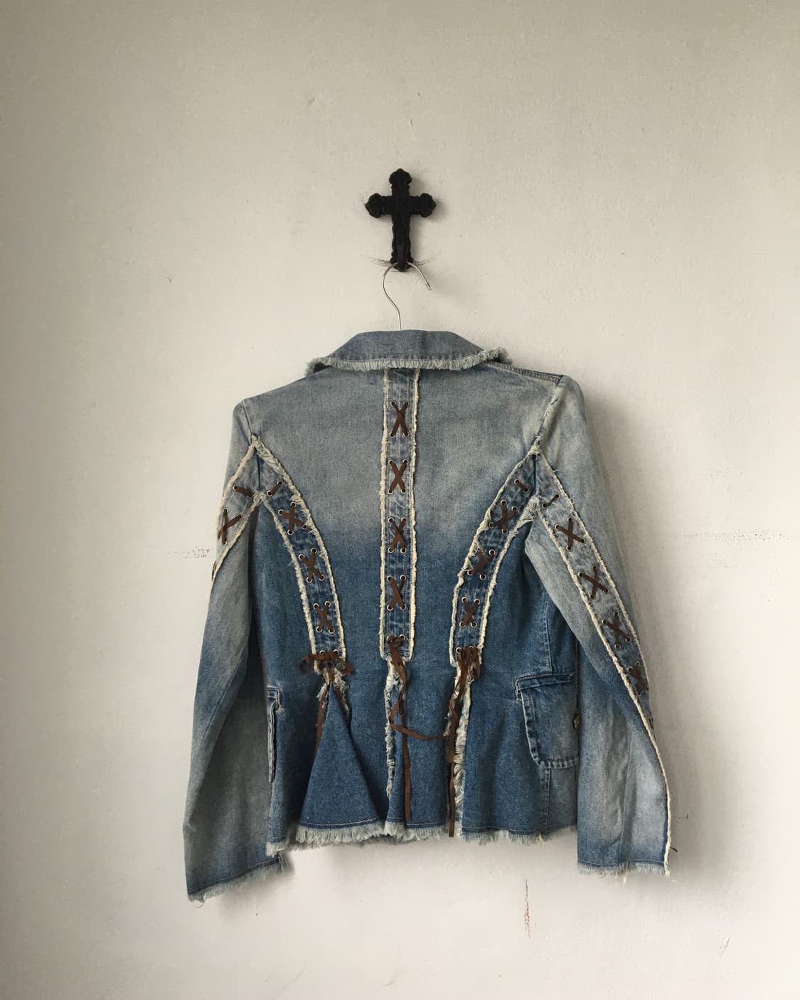 Lace up point denim jacket 상품이미지3