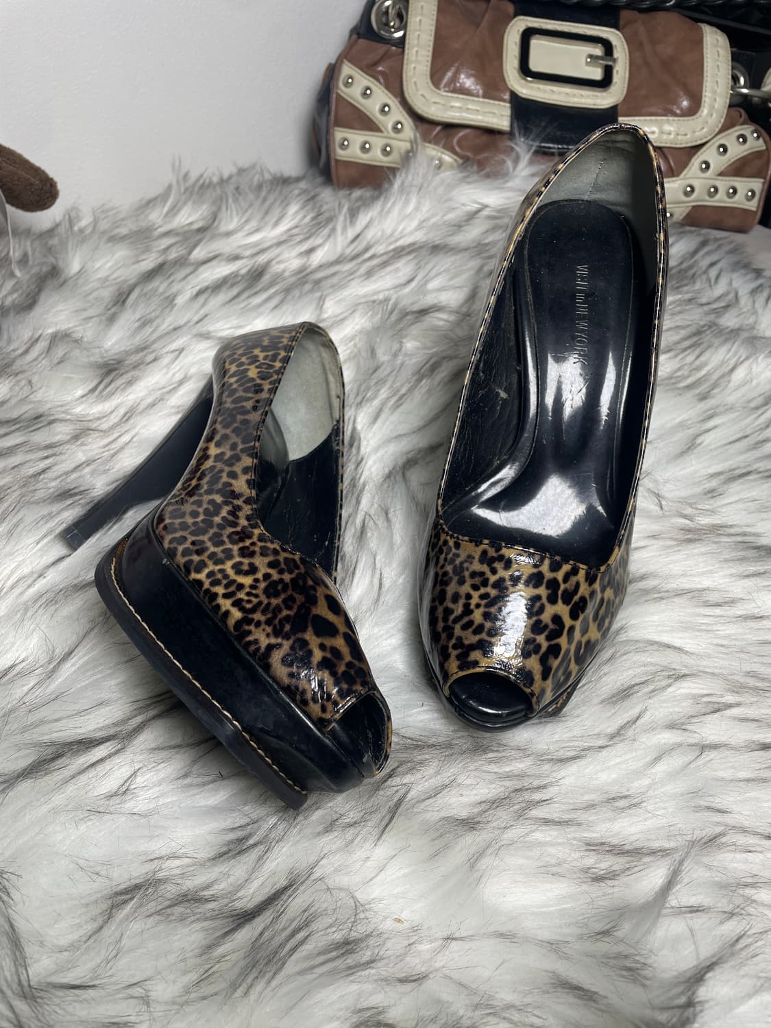 Visit in newyork Leopard 호피 에나멜 힐 상품이미지4