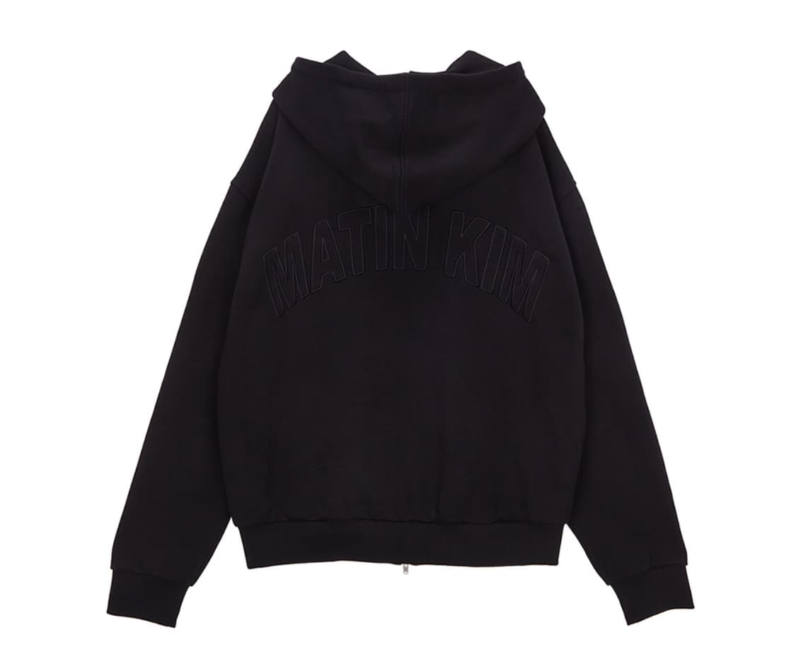 마뗑킴 애플리케 후드집업 블랙 상품이미지2