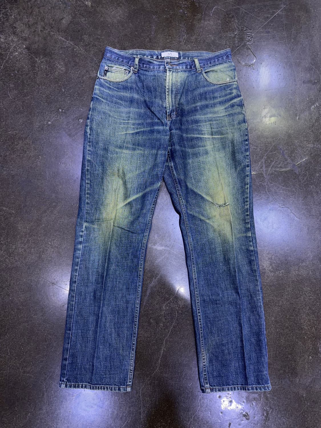 아르마니 익스체인지 빈티지 워싱 클래식핏 데님팬츠 36L 상품이미지1