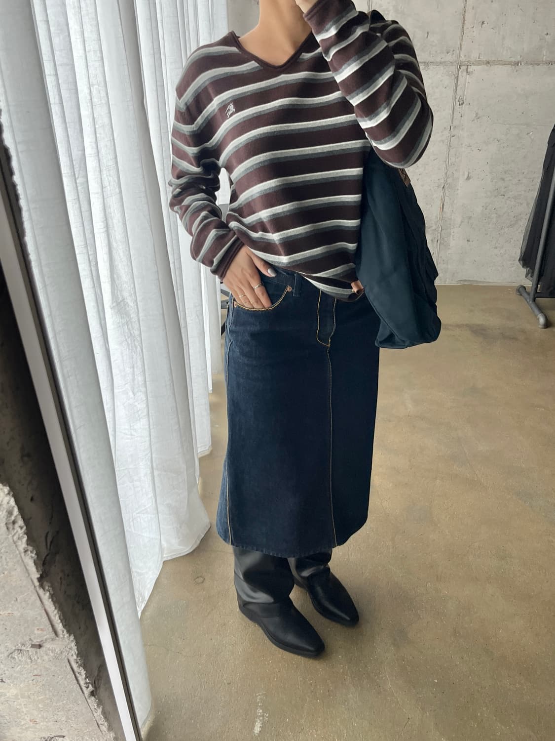 Burberry 버버리 스트라이프 스웨터 브라운 2 상품이미지7