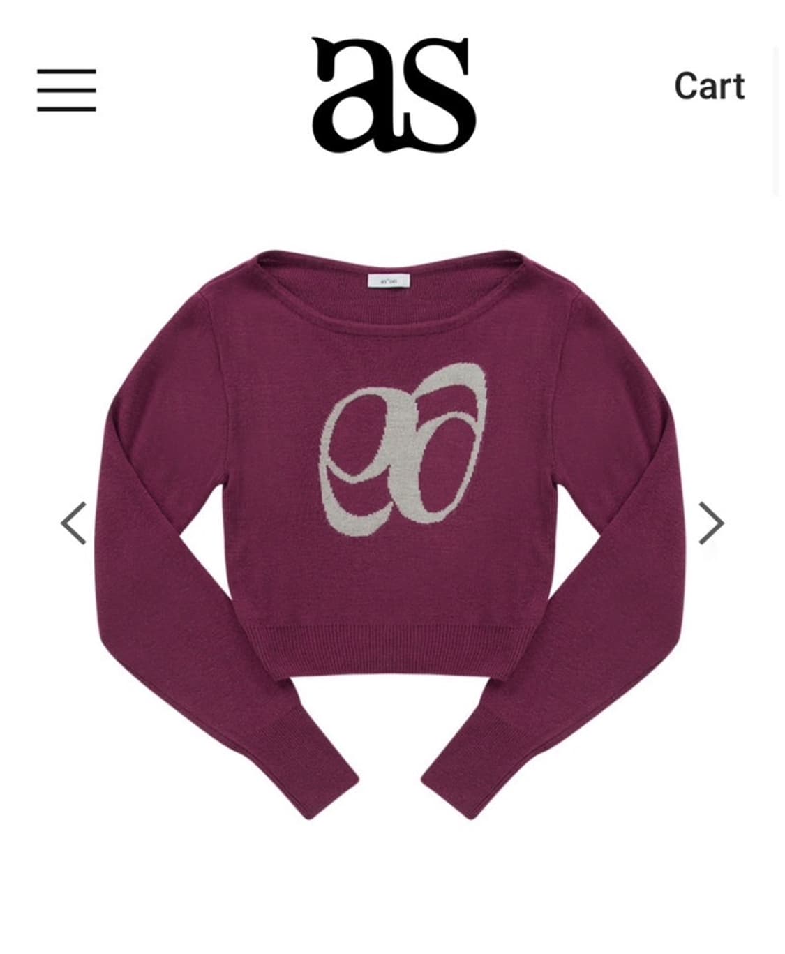 애즈온 보트넥니트 마젠타 상품이미지1