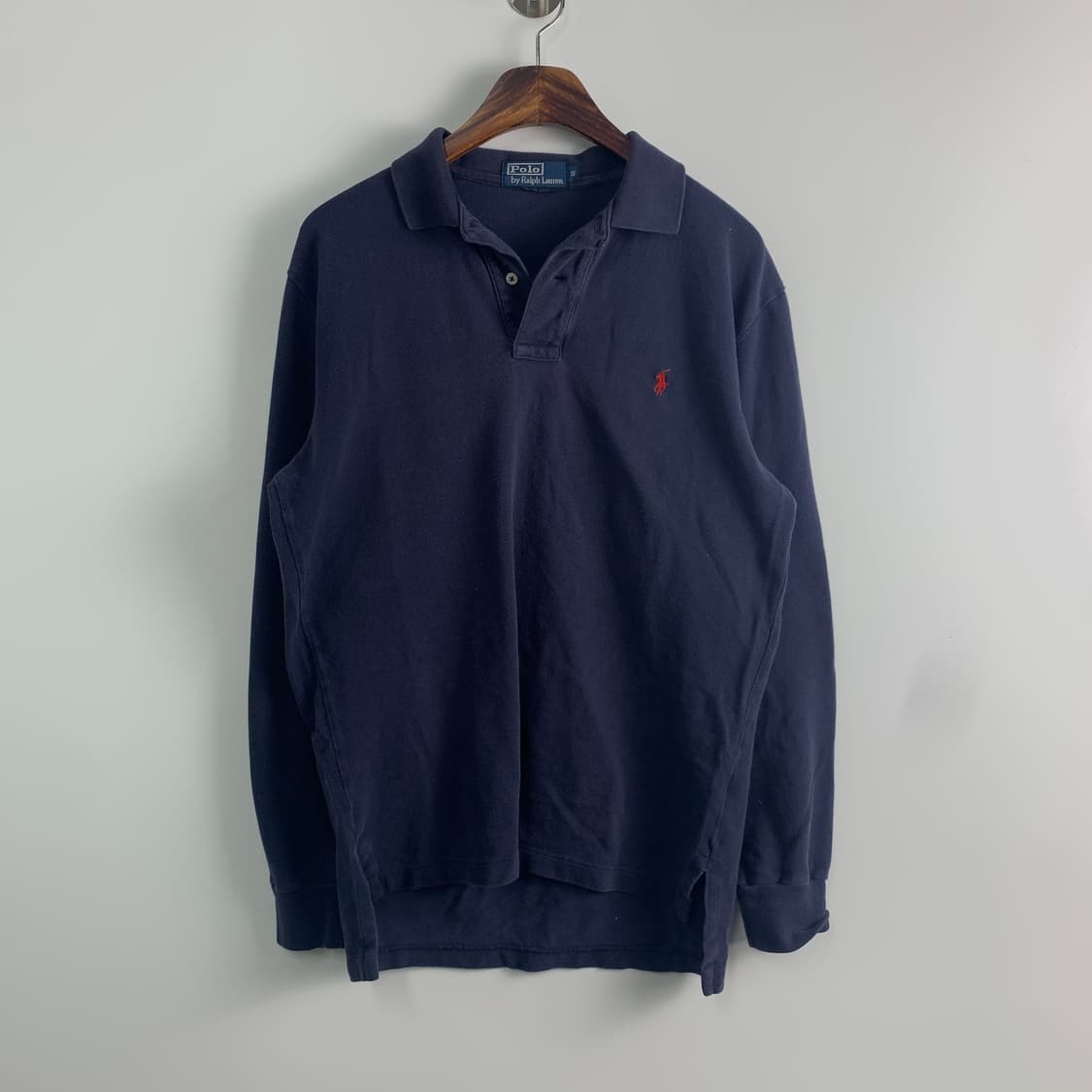 폴로 랄프로렌 네이비 긴팔 카라 티셔츠 상품이미지2