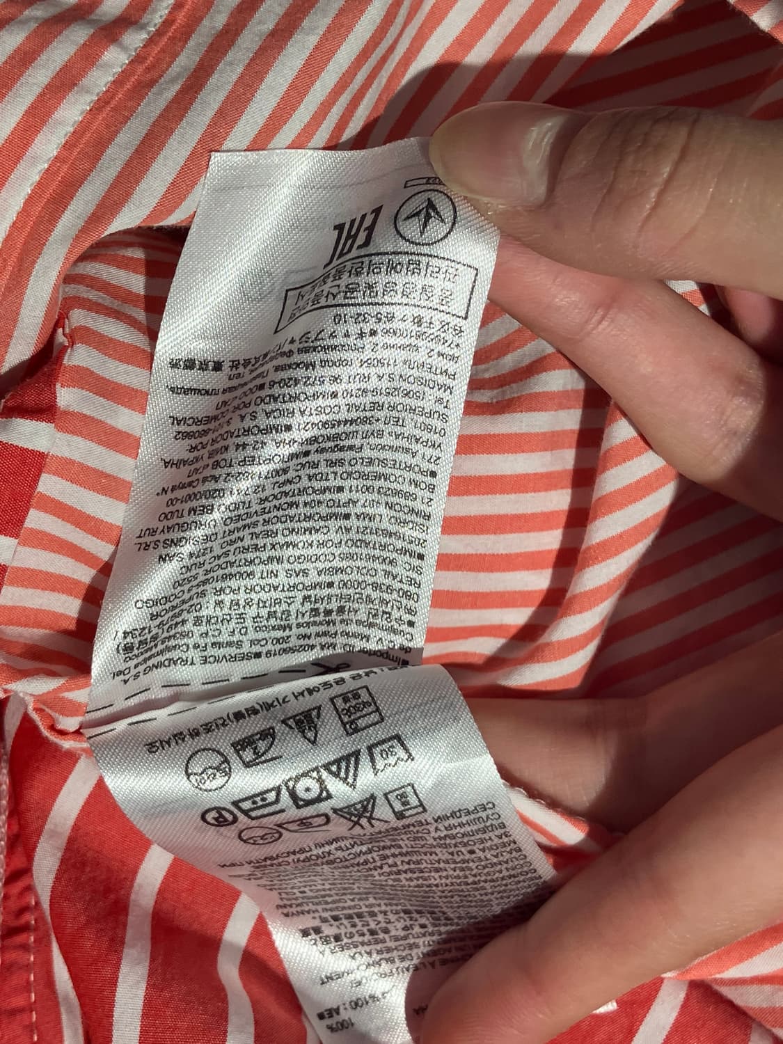 Gap 핑크 스트라이프 버튼 셔츠 XS 상품이미지6