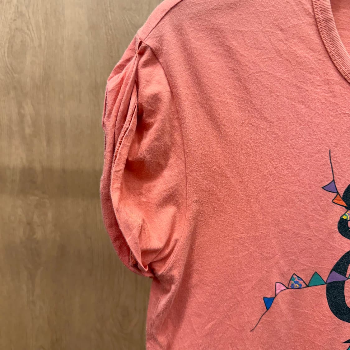 씨 바이 끌로에 로고 프린팅 반팔 티셔츠 퍼프소매 캐주얼 오렌지 상품이미지6