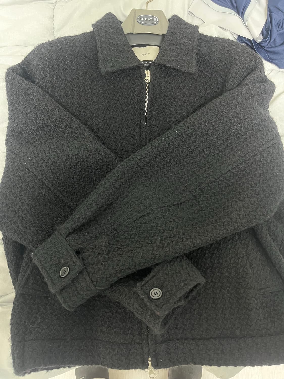 아모멘토 트위드 집업 블루종 상품이미지6