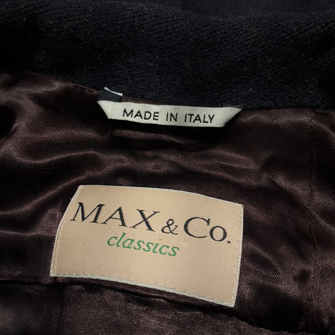 CL227 L 막스앤코 90s 이태리판 울캐시미어 차콜 코트 상품이미지4