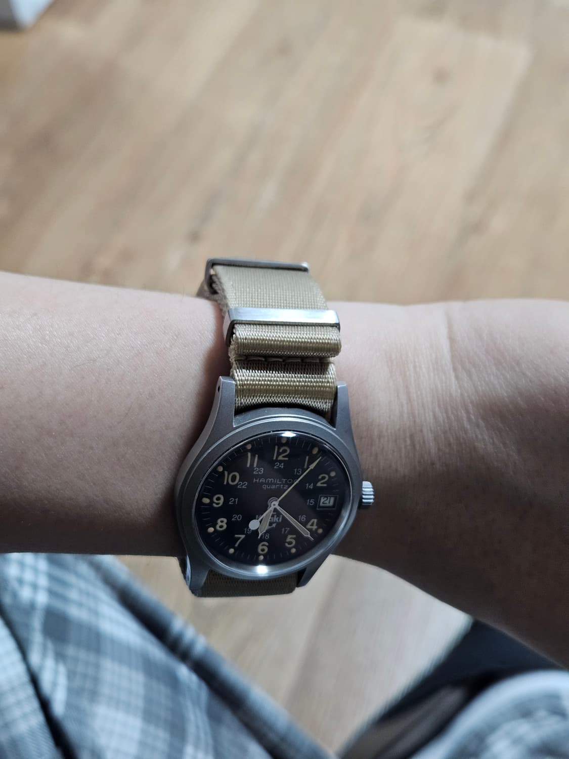90s 해밀턴 9797 청판 필드워치 페노메 스트랩. 상품이미지3