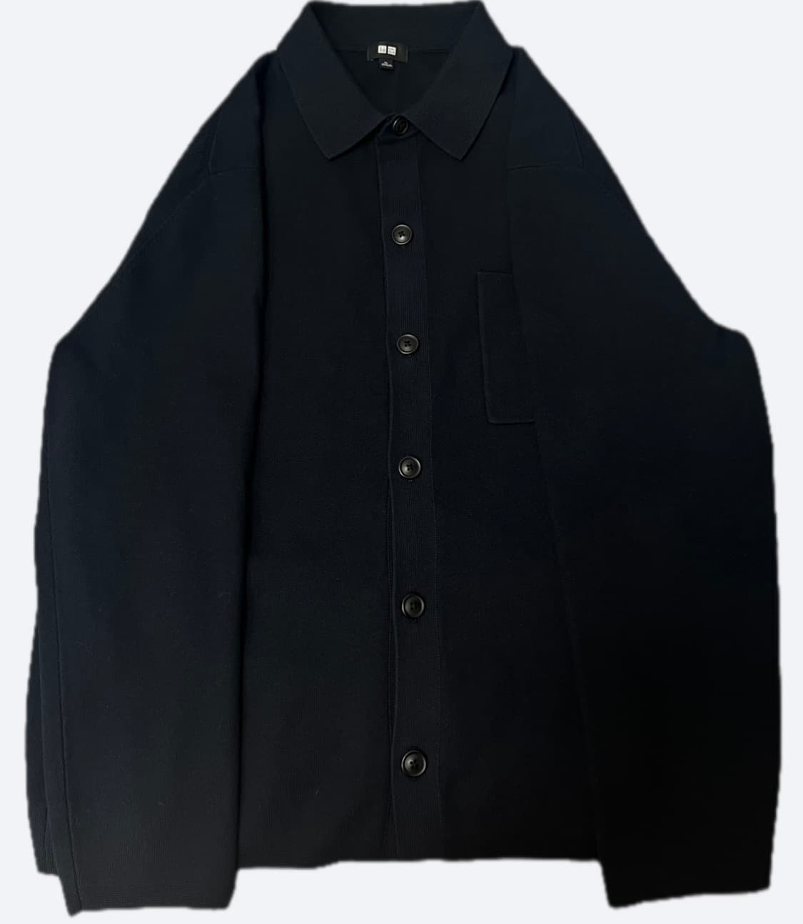 유니클로 / 밀라노 립 셔츠 가디건 다크네이비 / XL 상품이미지1