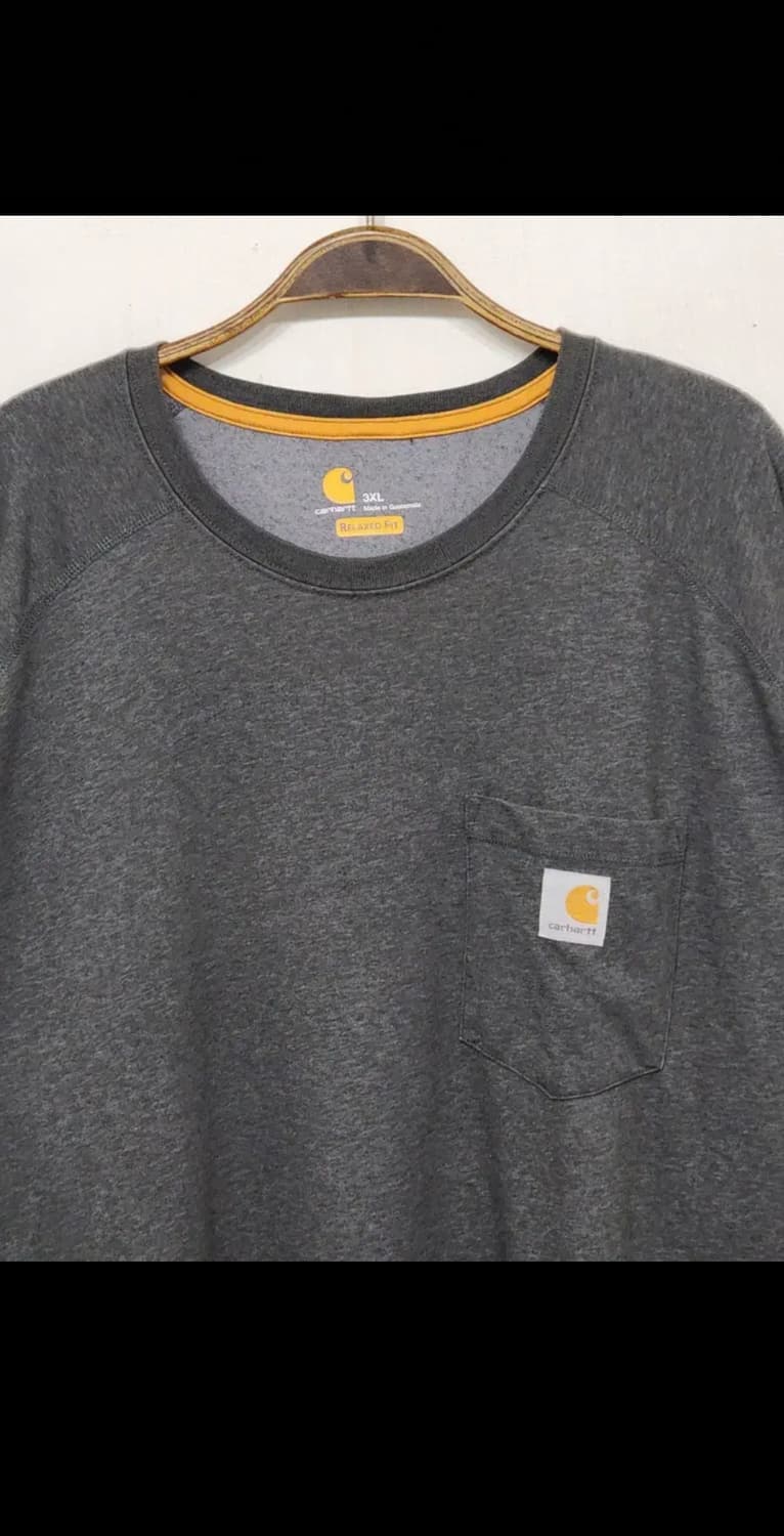(5XL) 칼하트 포켓 반팔티 차콜 빅사이즈 티셔츠 아메카지  상품이미지2