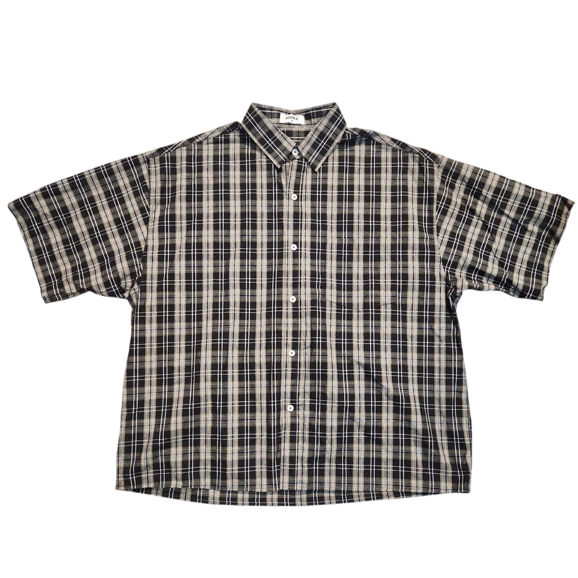 huke 반팔 체크 셔츠 (M) 상품이미지1