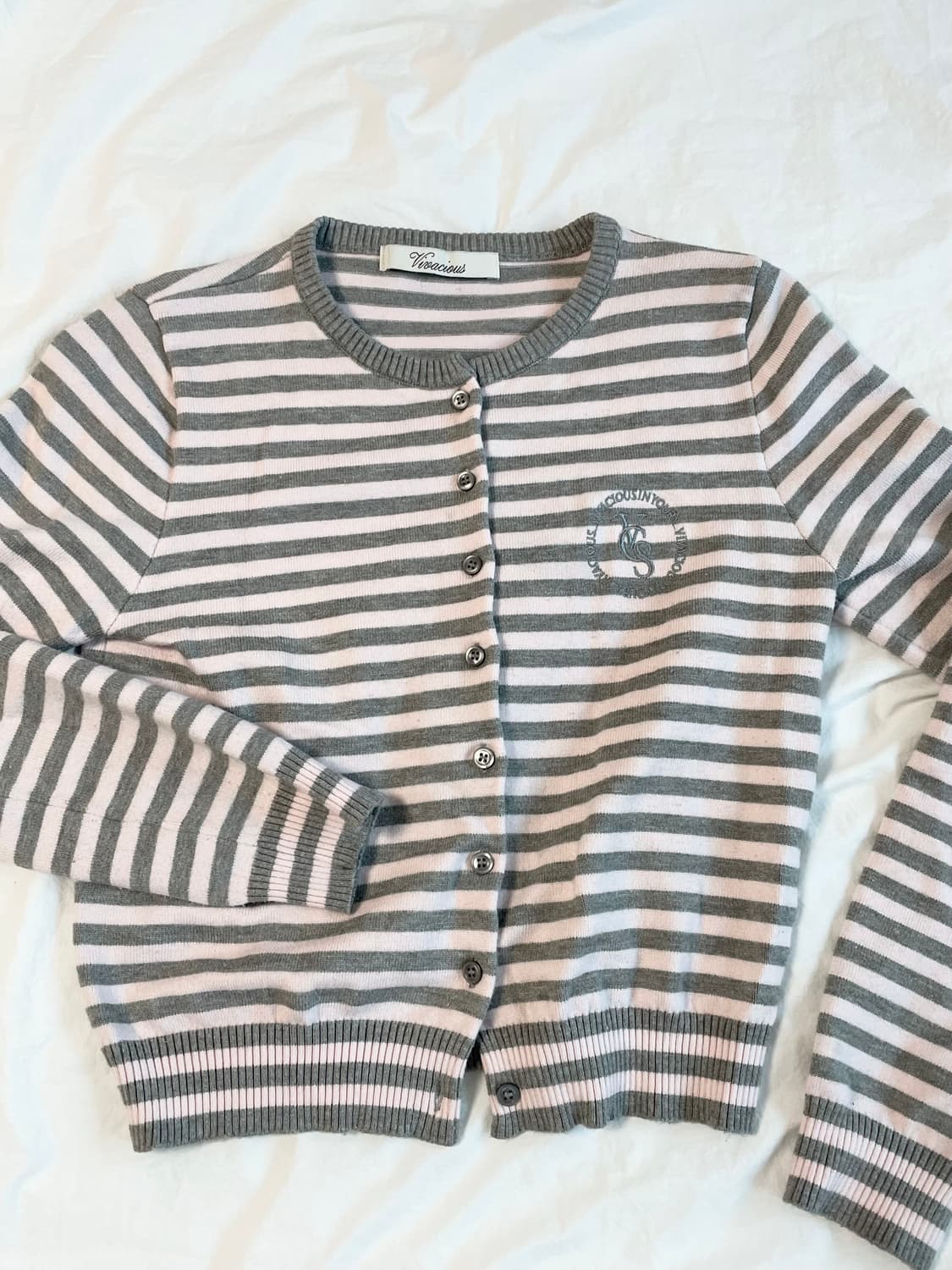 비바셔스 Well Stripe R Knit CD 가디건 상품이미지5