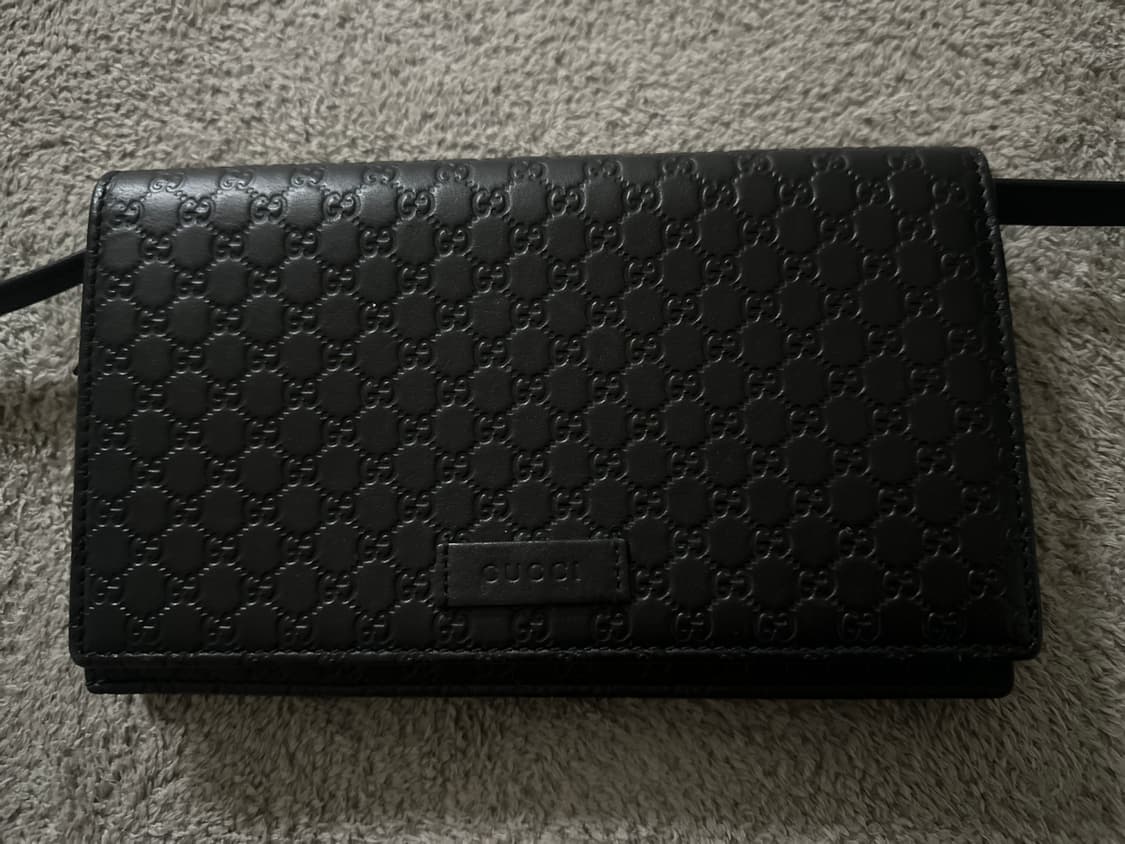 구찌 마이크로시마 크로스백 블랙 상품이미지3