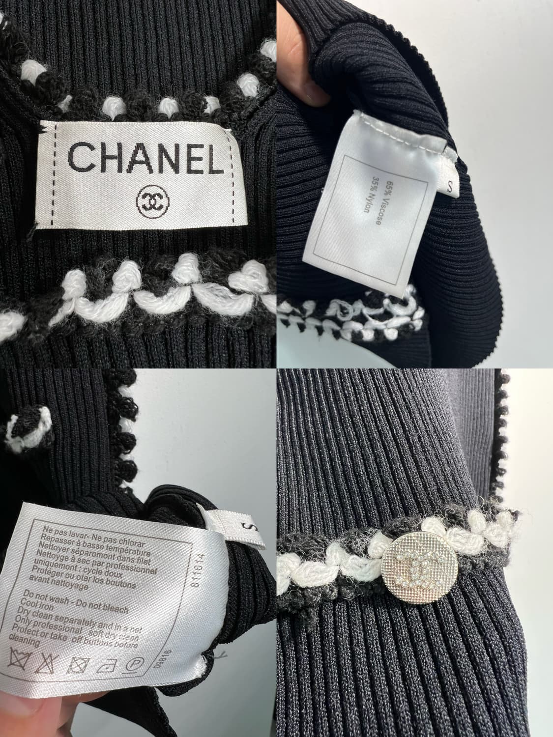 CHANEL 샤넬 로고 니트 미니원피스 s (정품) 상품이미지5