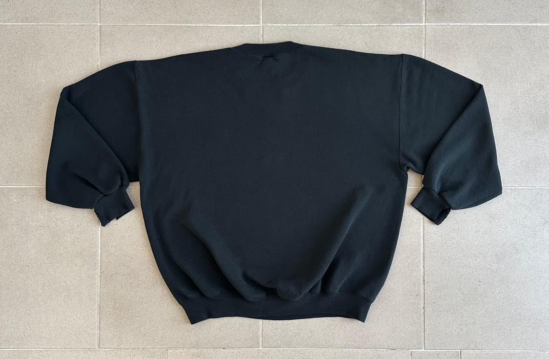 90s 빈티지 러셀 스웻셔츠 블랙 XXL USA 상품이미지2