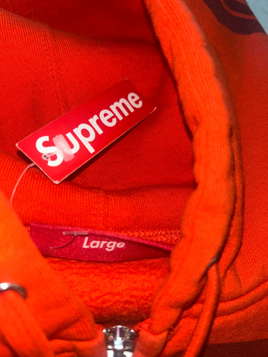 슈프림 널리지 레인즈 집업 후드 스웨트셔츠 오렌지  상품이미지3