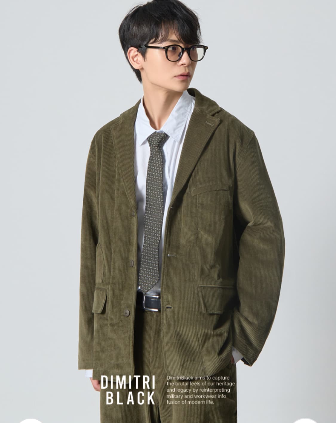 디미트리블랙 코듀로이 셋업 올리브3 상품이미지3