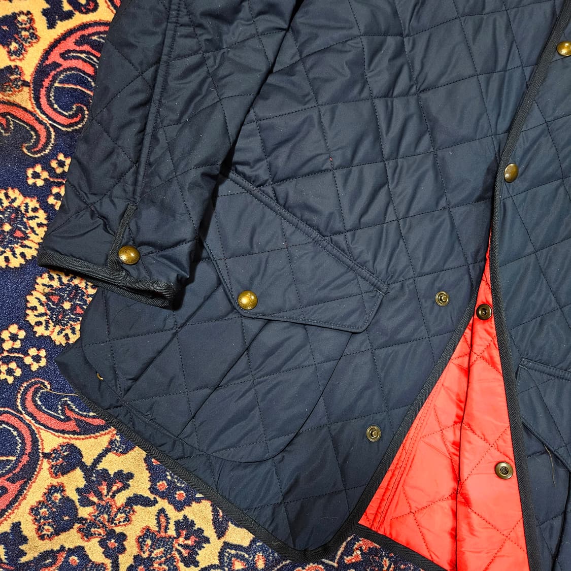 (매장)폴로랄프로렌 카라넥 가죽 스트렙 퀄팅 자켓 상품이미지4