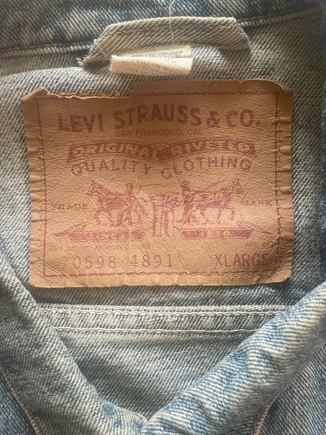90s 70598-4891 리바이스 데님 트러커 xl 상품이미지4