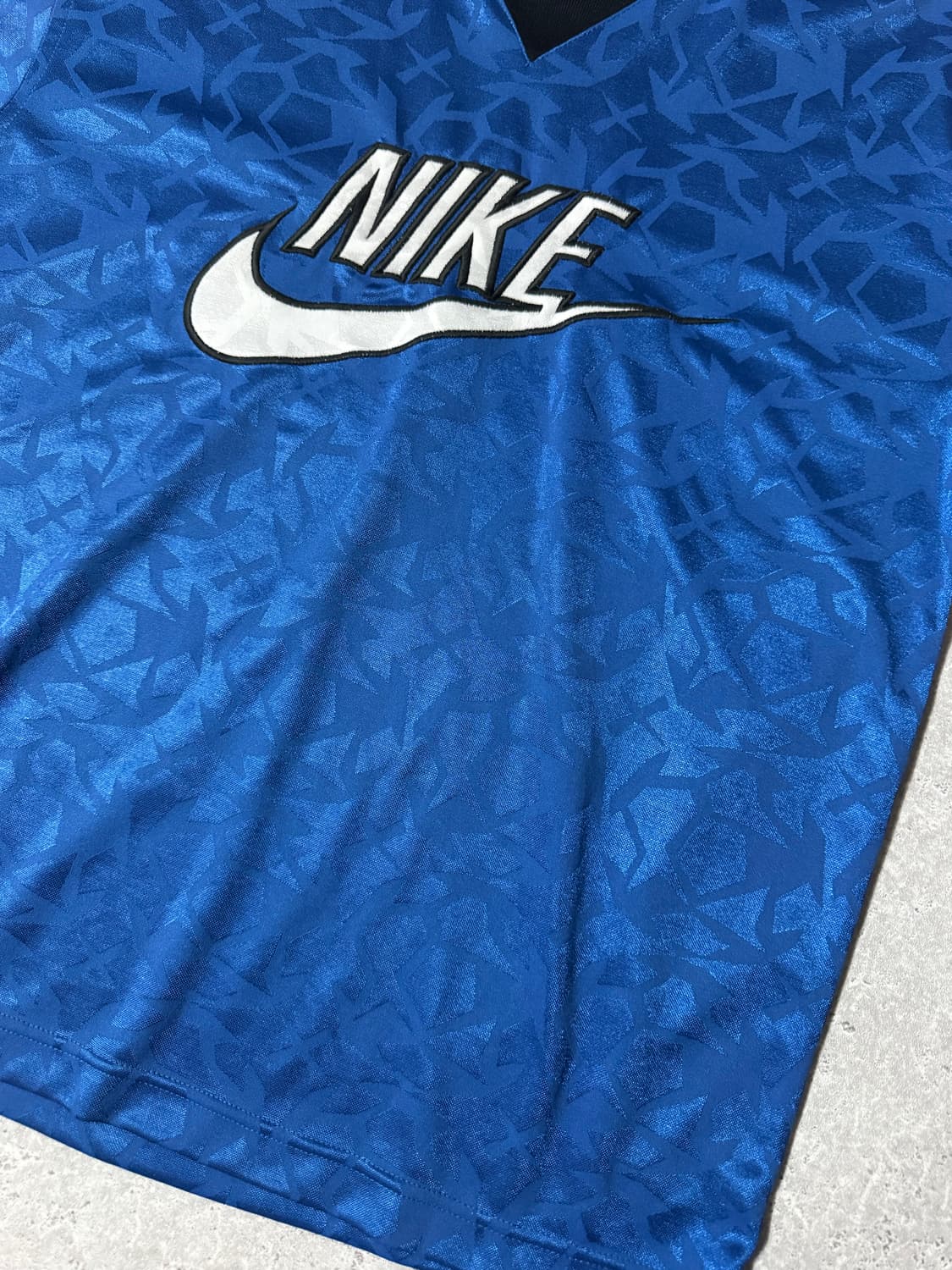 L 나이키 빅로고 90s 블루 올드스쿨 트레이닝 반팔 티 상품이미지5