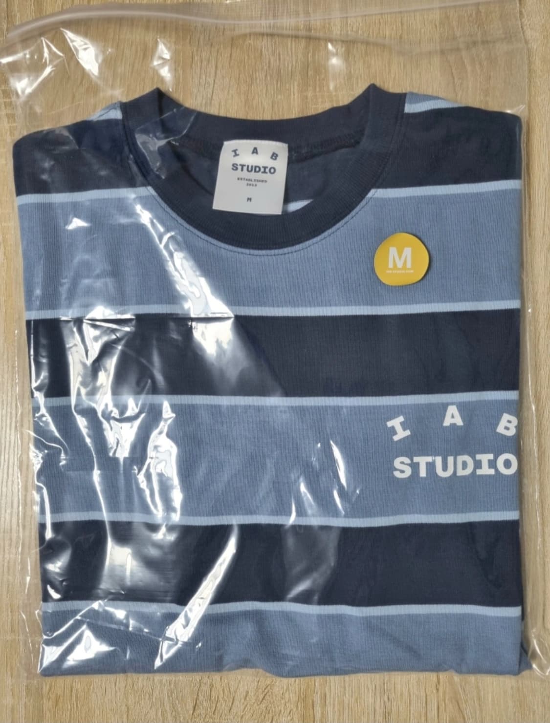 [M]아이앱 스튜디오 스트라이프 티셔츠 블루 화이트 상품이미지3