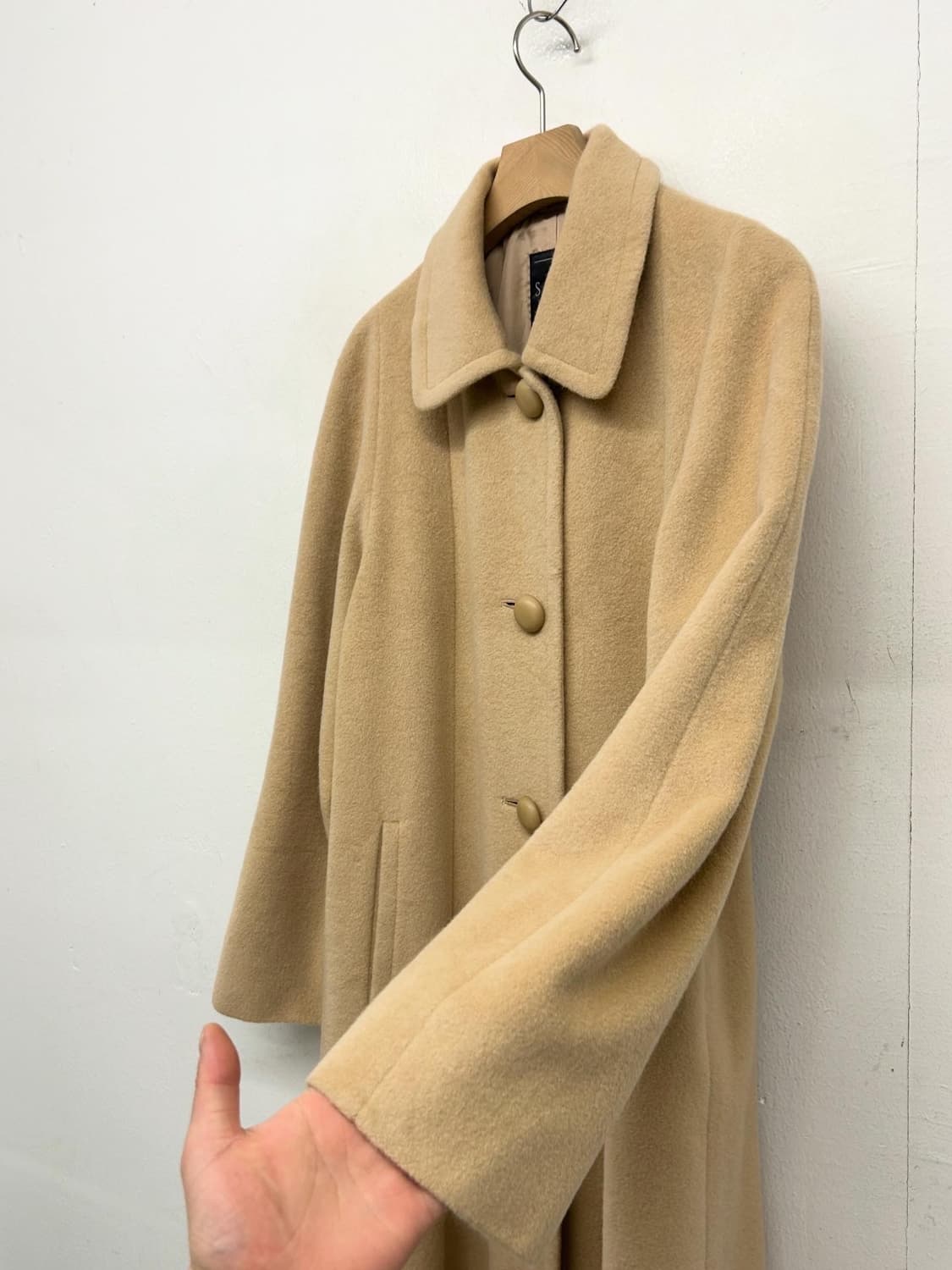 SANYO 산요 울 코트 베이지 상품이미지2