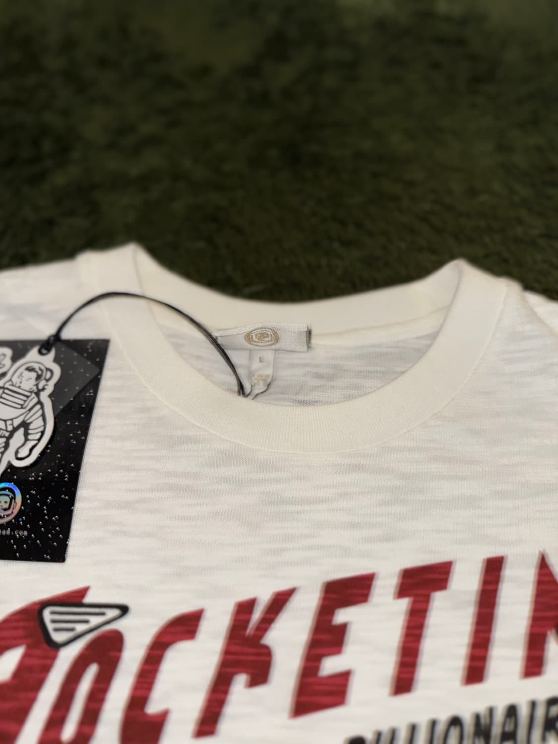 [L] 빌리어네어 보이즈 클럽 bbc ROCKETIN 슬럽 티셔츠 화이트 상품이미지4