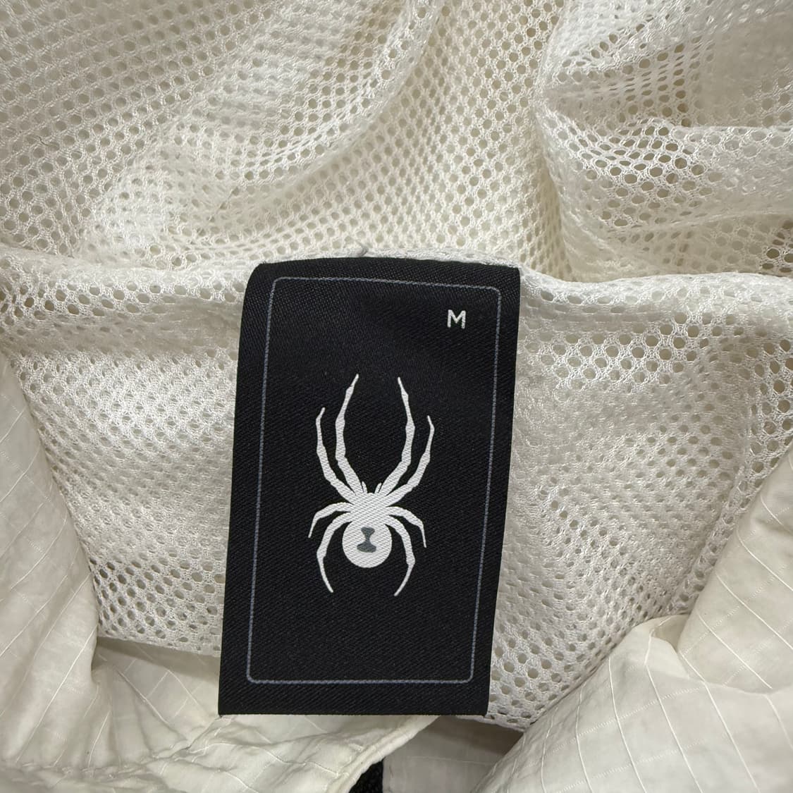 [정품/M] 스파이더 화이트 바람막이 후드 집업 b14 상품이미지5