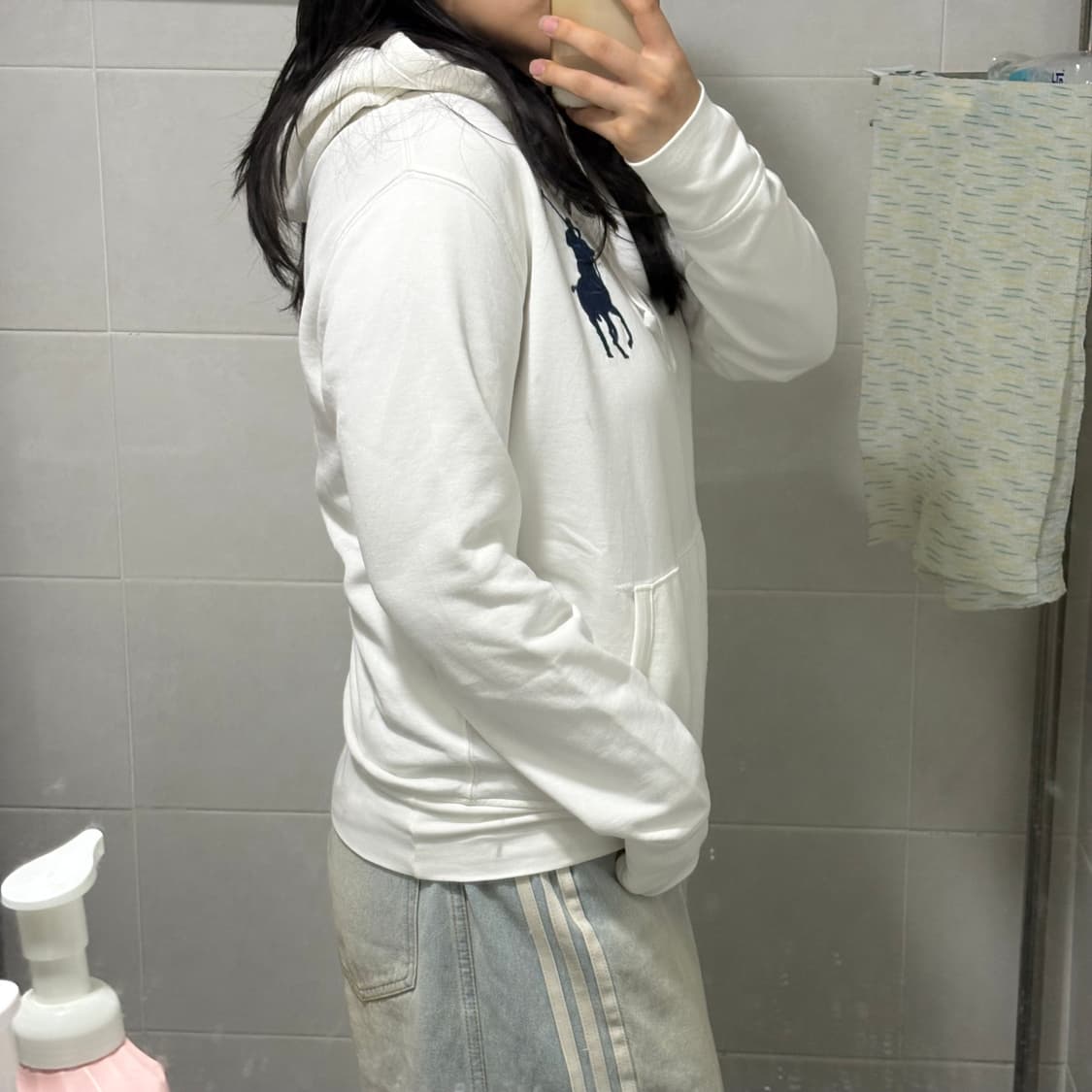 대대장) 폴로 빅포니 신형 후드티 (화이트 s) 상품이미지3