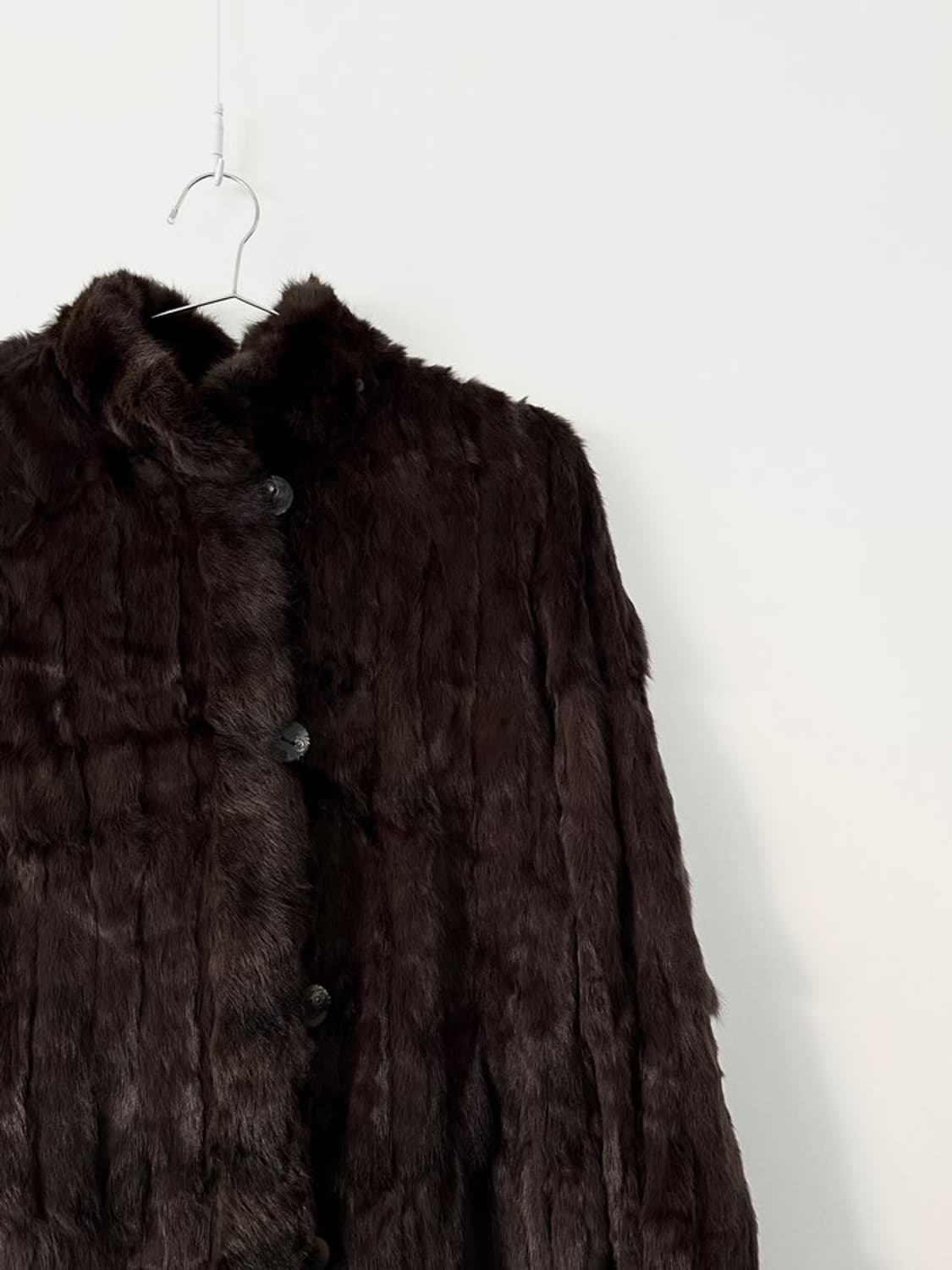 Multy way hoody fur jacket / brown 상품이미지4