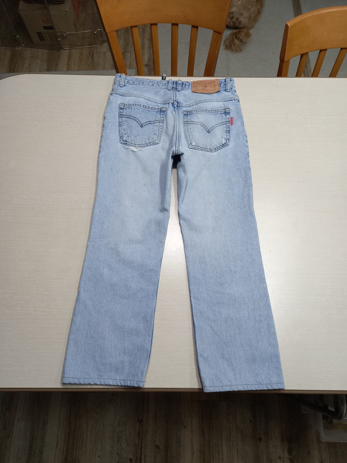 27 INGALLS 데미지워싱 일자진 연청 리페어진 27-606 상품이미지2