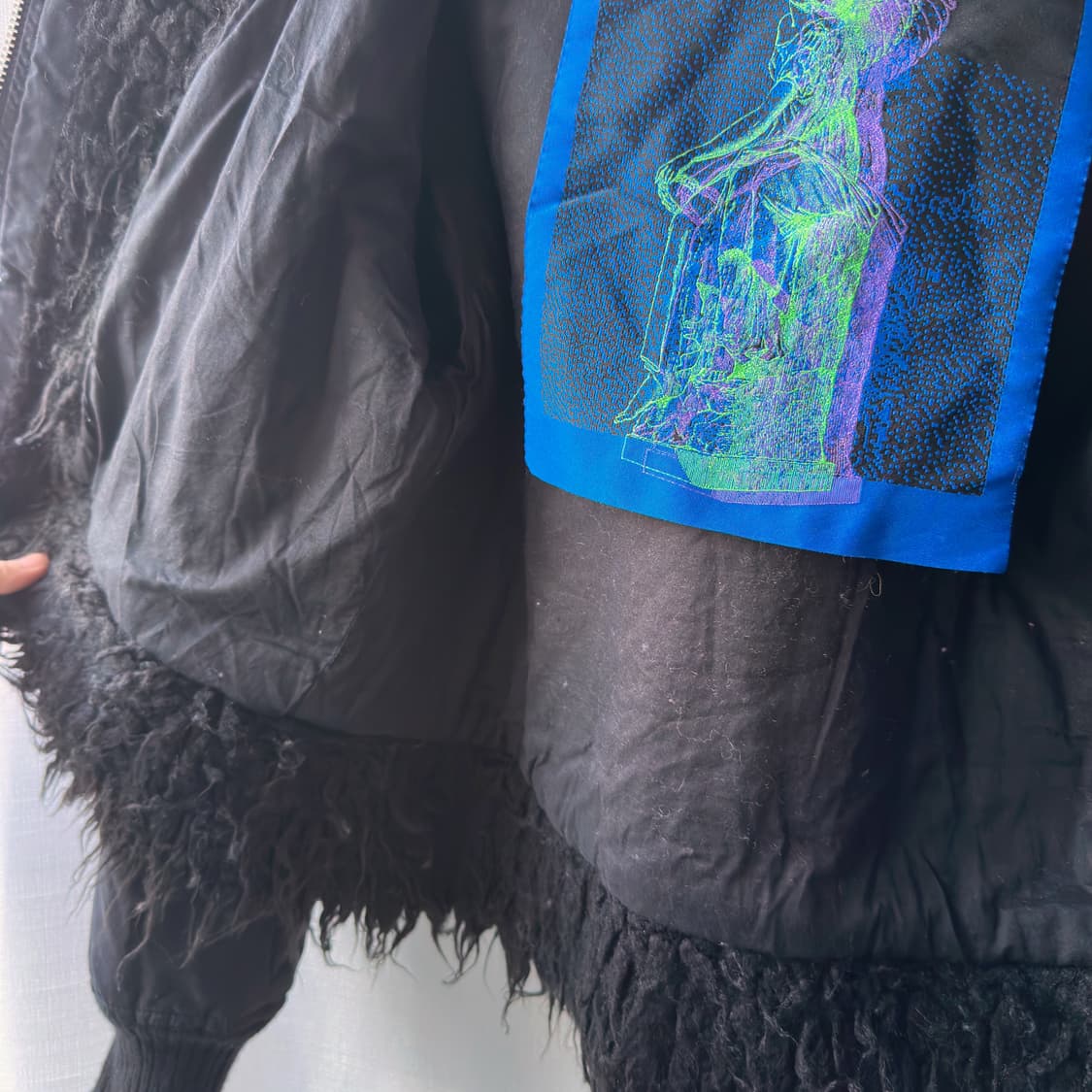 디젤 N-2B 투웨이 퍼 후드 자켓 블랙 90(S) 상품이미지9