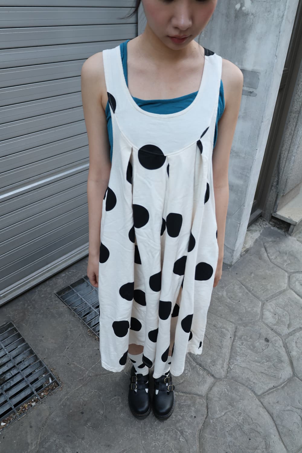polka dot apron dress 상품이미지2
