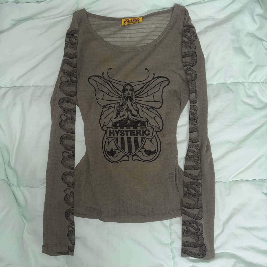 히스테릭 글래머 스네이크 메쉬 롱슬리브 탑 상품이미지1