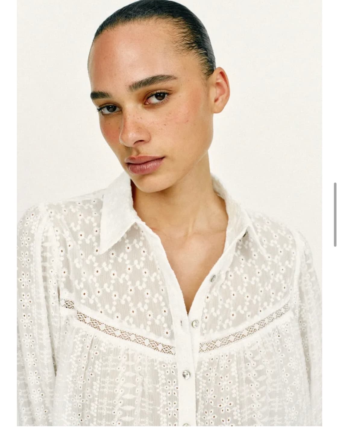 zara 자수 펀칭 셔츠 상품이미지4