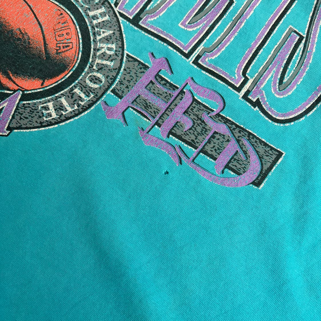90s USA Logo 7 NBA 샬럿 호네츠 빈티지 반팔티 2XL 상품이미지7
