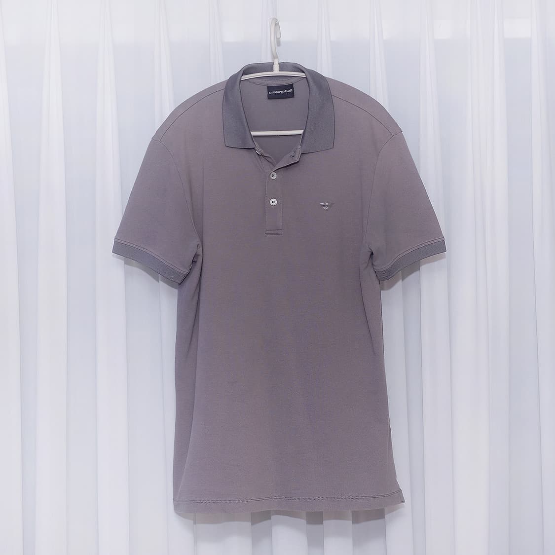 아르마니 (ARMANI) 투톤카라 반팔 폴로티 피케티셔츠 (95-100) 상품이미지1