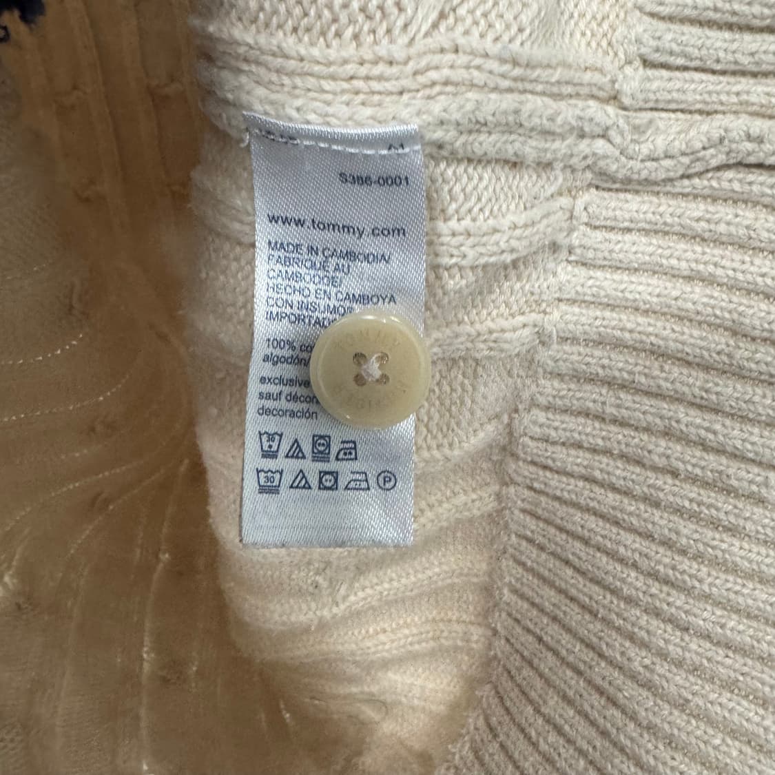 타미힐피거 로고 케이블 라운드 니트 가디건 상품이미지4