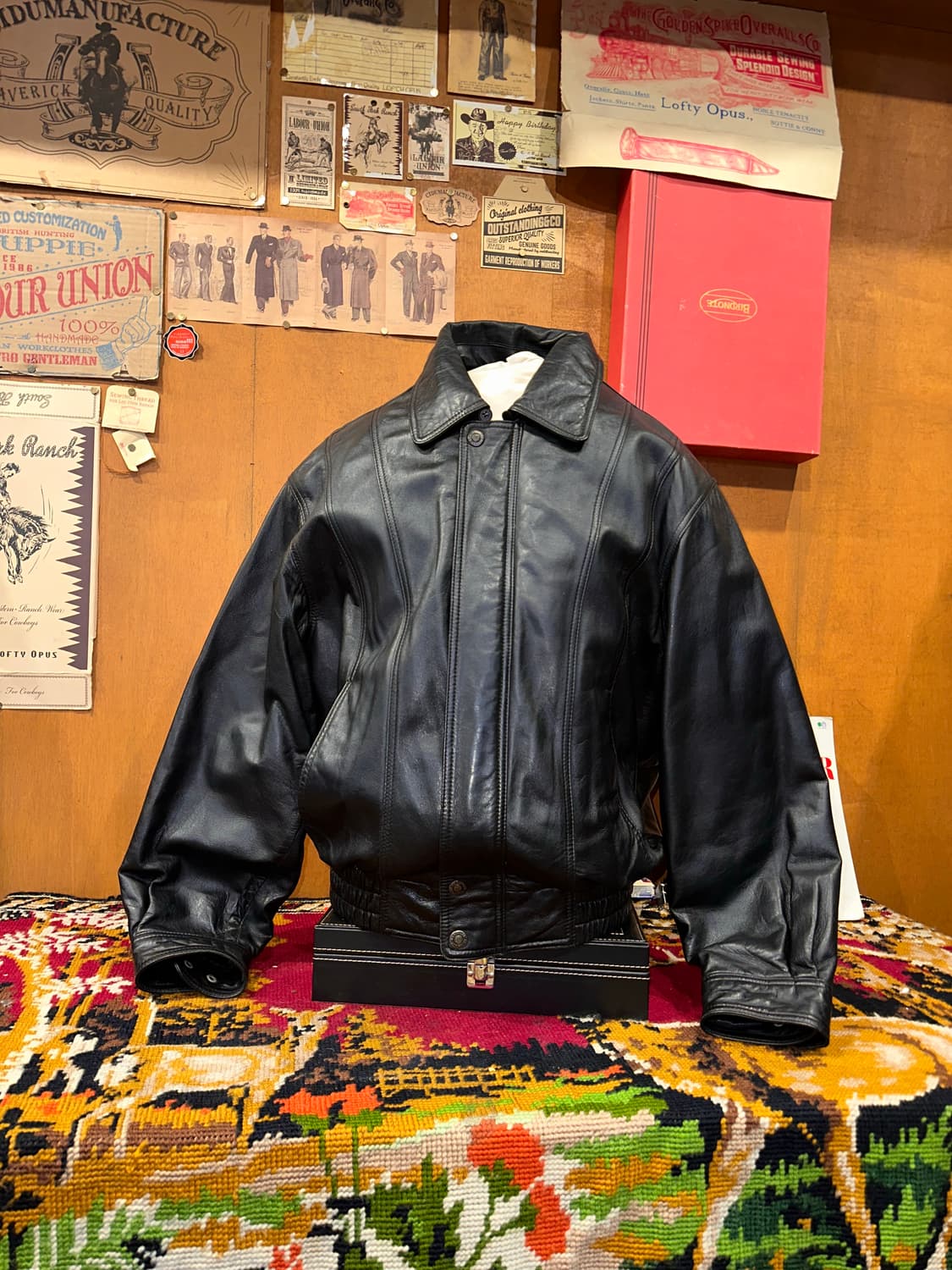 ( L-XL ) 진도 가죽자켓 레더자켓 봄버자켓 블루종 항공점퍼  상품이미지2