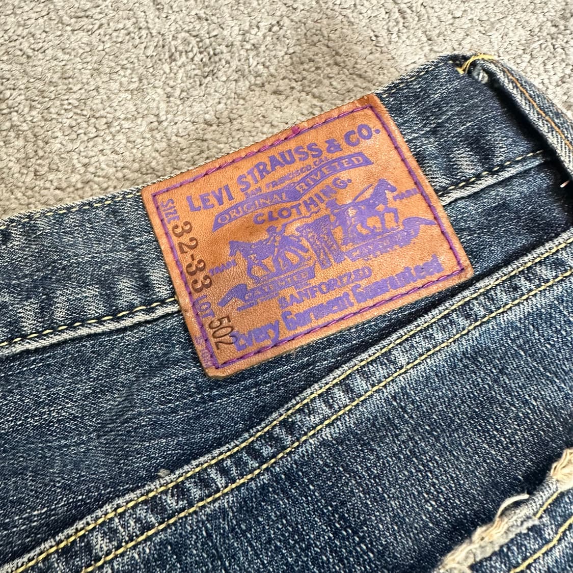 리바이스502 퍼플패키지 페이드 데님 팬츠(32) 상품이미지9