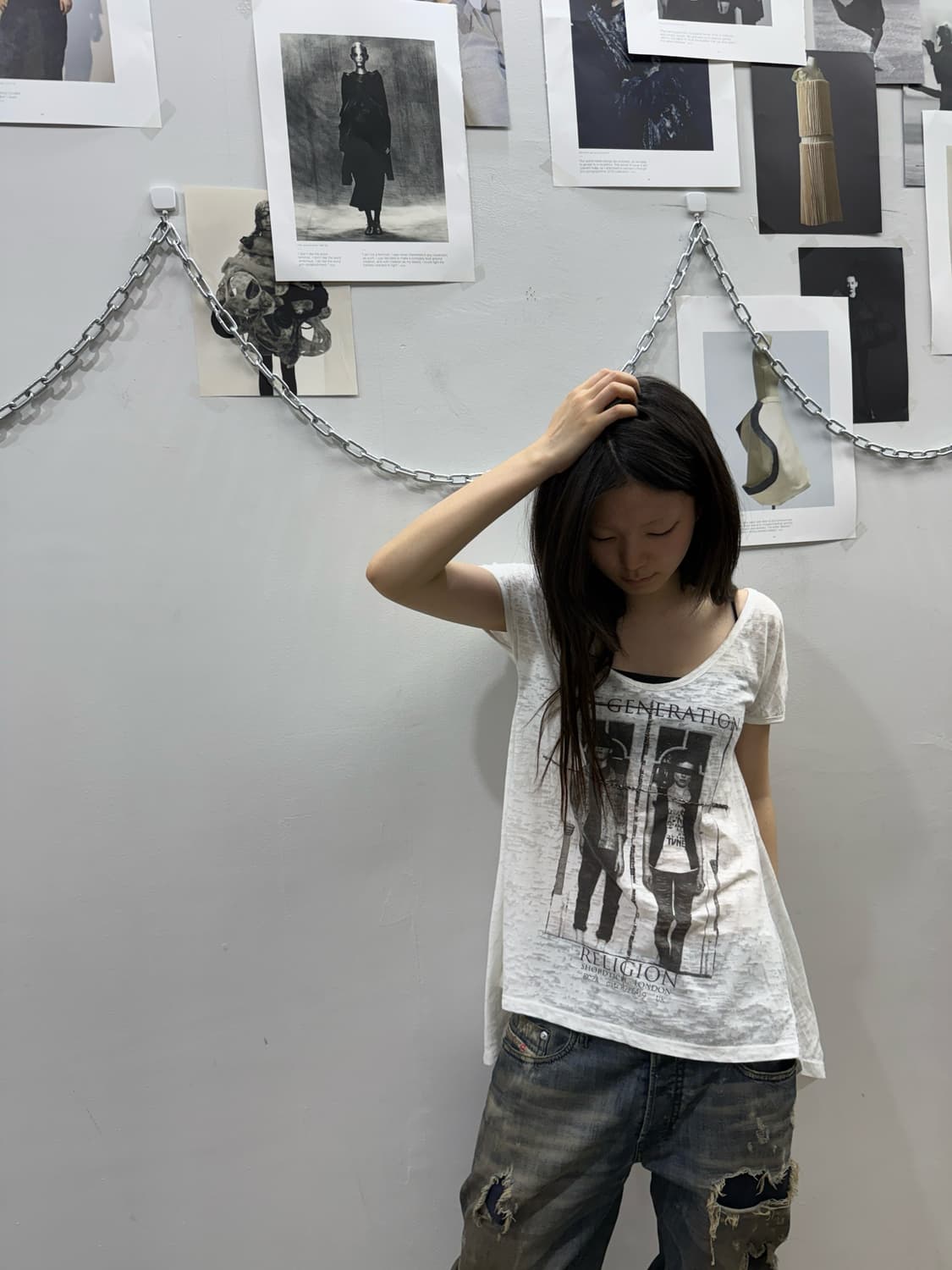 릴리전 그런지 실루엣 티셔츠 상품이미지2