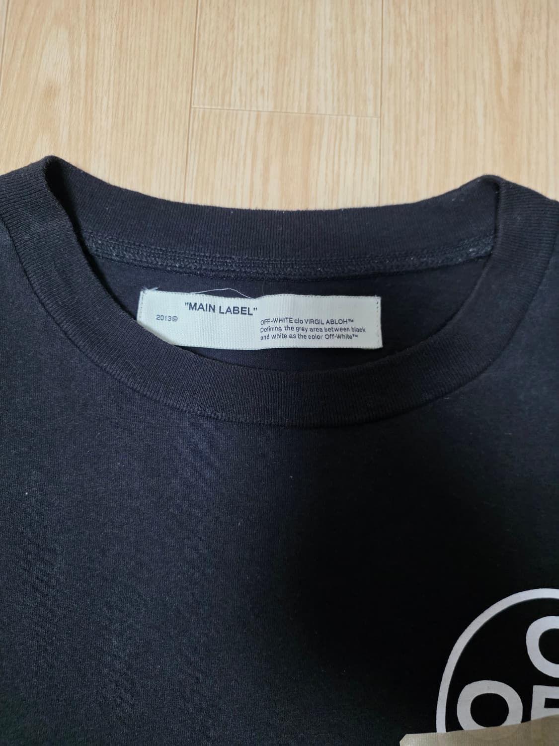 (정품) 오프화이트 L 반팔티 오버핏 (총장 83, 가단 70) 상품이미지5