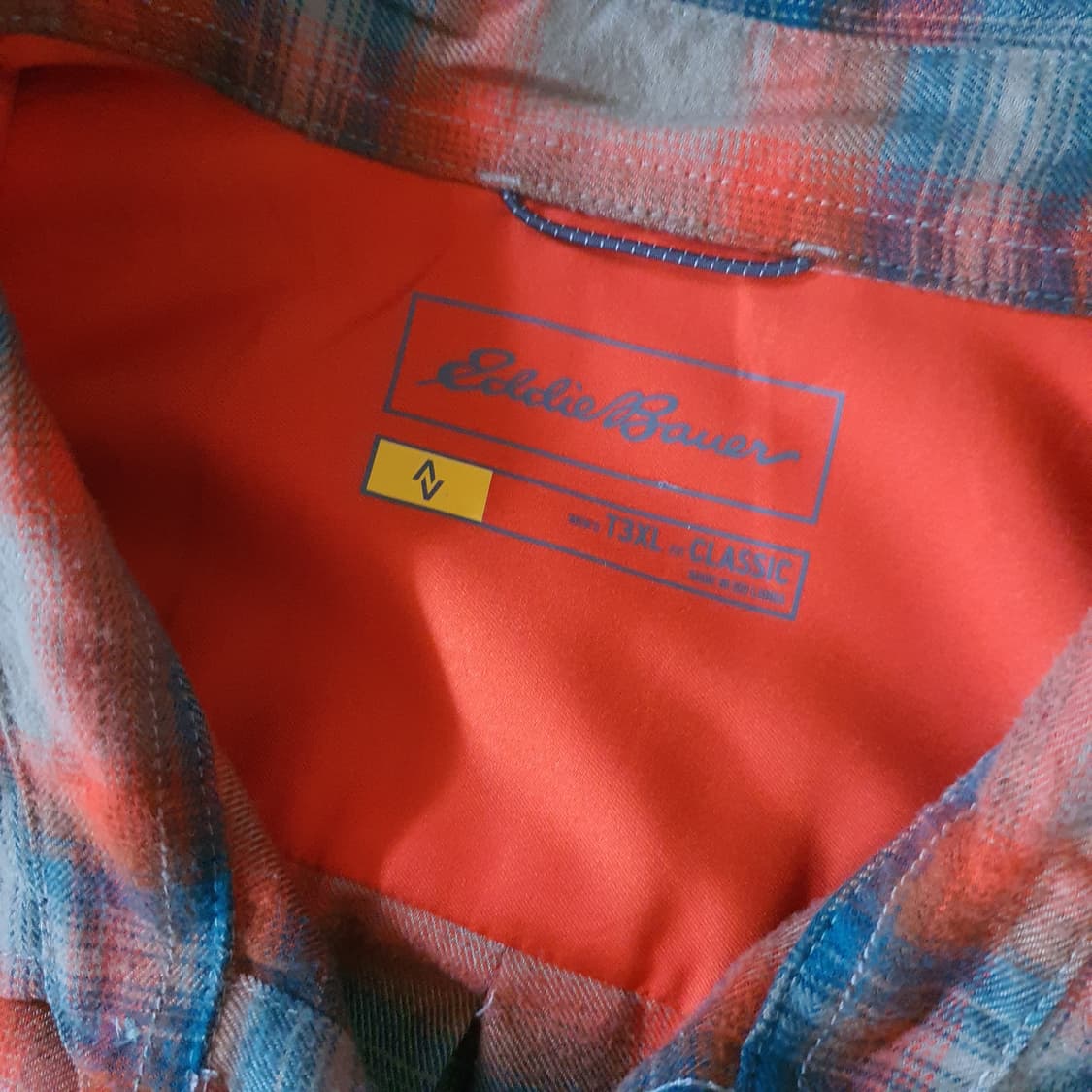 에디바우어 오렌지체크 플란넬 셔츠  no.77 상품이미지4