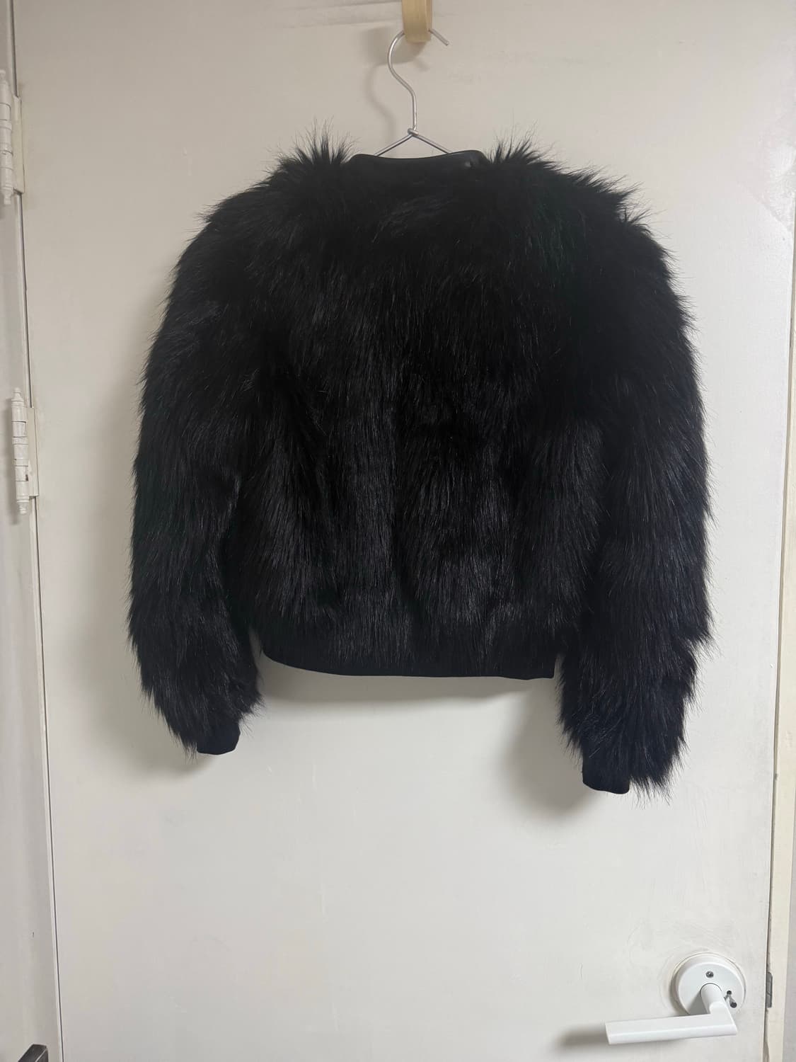 유니클로x카린 로이펠트 블랙 인조 모피 자켓 S 상품이미지4